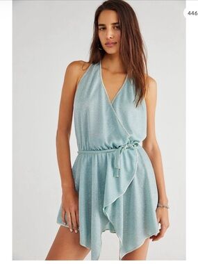 CHIO short wrap dress in blue